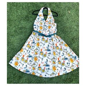 Sz XL-Hawaii Island Halter dress with pockets 🌴😍